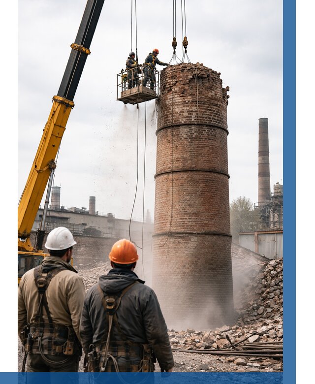 Демонтаж дымовой трубы в Пушкине от 93357 р. | ВЫСОТНИК-Пшк, смета