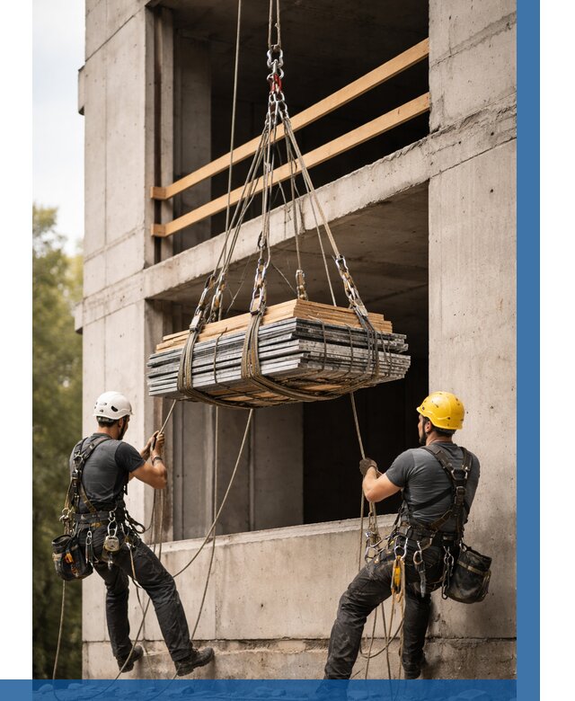 Подъем материала на этаж веревками в Пушкине от 1556 р. | ВЫСОТНИК-Пшк