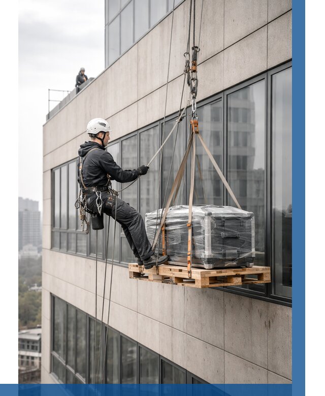 Спуск груза по фасаду в Пушкине от 3631 р. | ВЫСОТНИК-Пшк