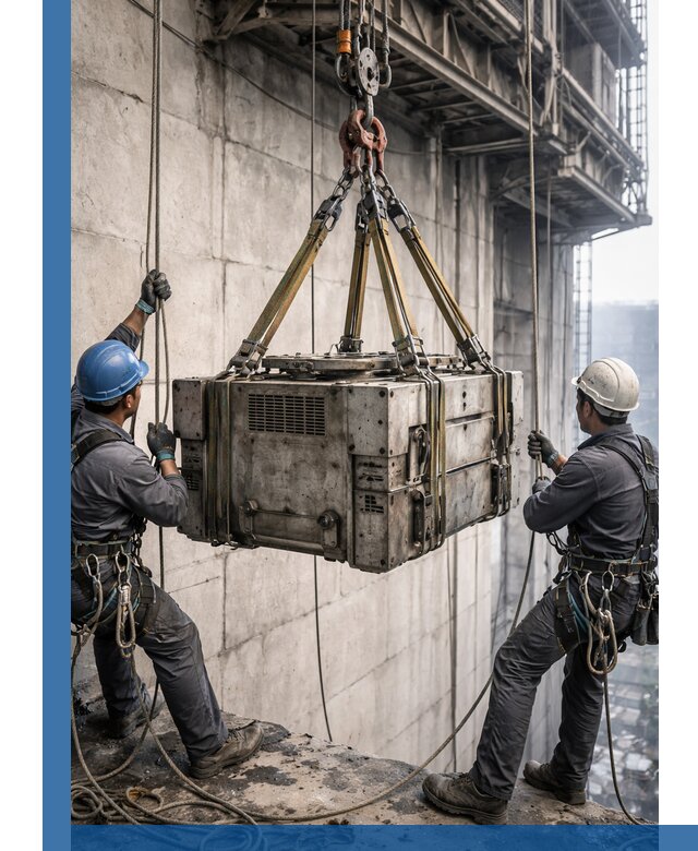 Такелажные работы на высоте, подъем и монтаж грузов в Пушкине