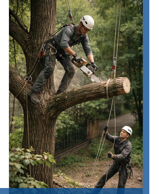 Спил деревьев альпинистами в Пушкине от 8298 р. | ВЫСОТНИК-Пшк