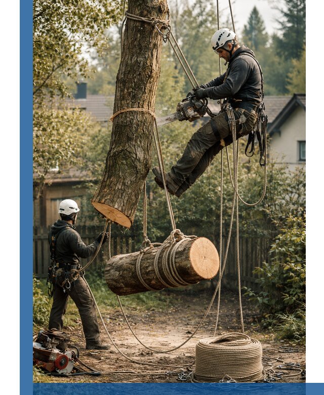 Валка деревьев частями в Пушкине, безопасно и аккуратно