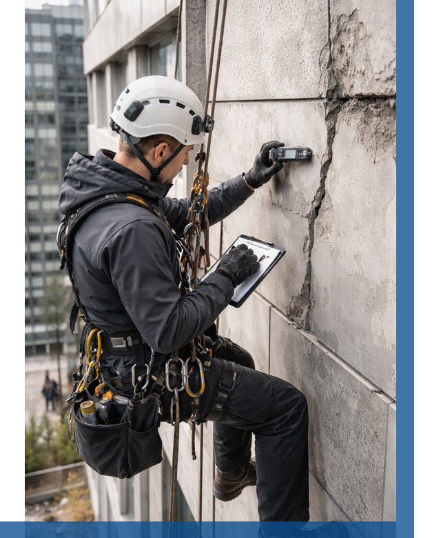 Обследование фасада альпинистами в Пушкине от 124 р. | ВЫСОТНИК-Пшк