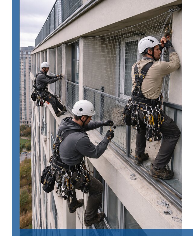 Профессиональный монтаж защитной сетки от птиц в Пушкине