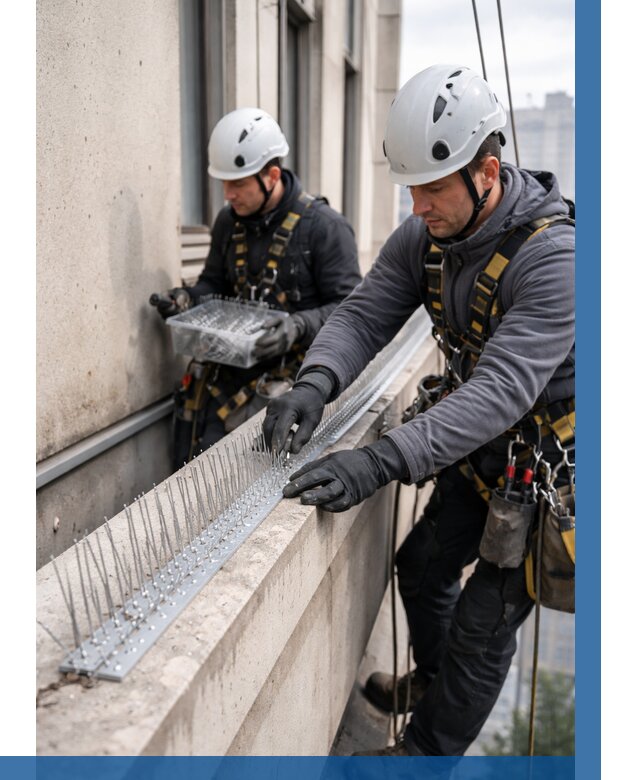 Установка шипов от птиц в Пушкине от 882 р. | ВЫСОТНИК-Пшк